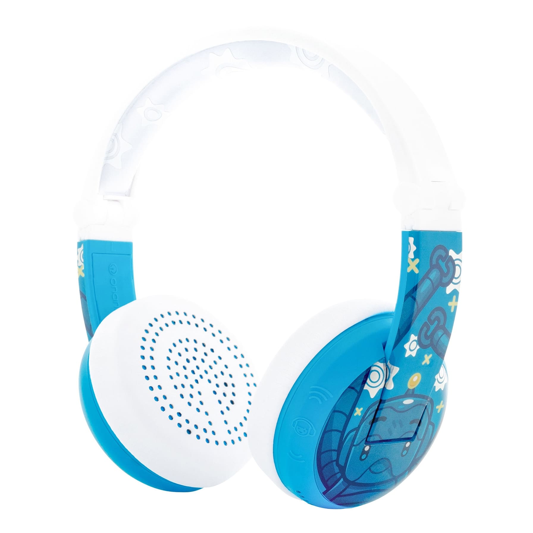 BuddyPhones Wave, Waterproof Wireless Bluetooth Volume-Limiting Kids Headphones, StudyMode - Blue