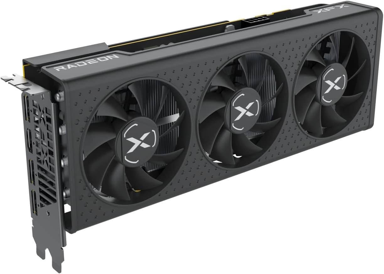 XFX Speedster Qick 308 Radeon Rx 7600 Black Gaming Graphics Card With 8Gb Gddr6 HDMI 3XDP, AMD Rdna™ 3