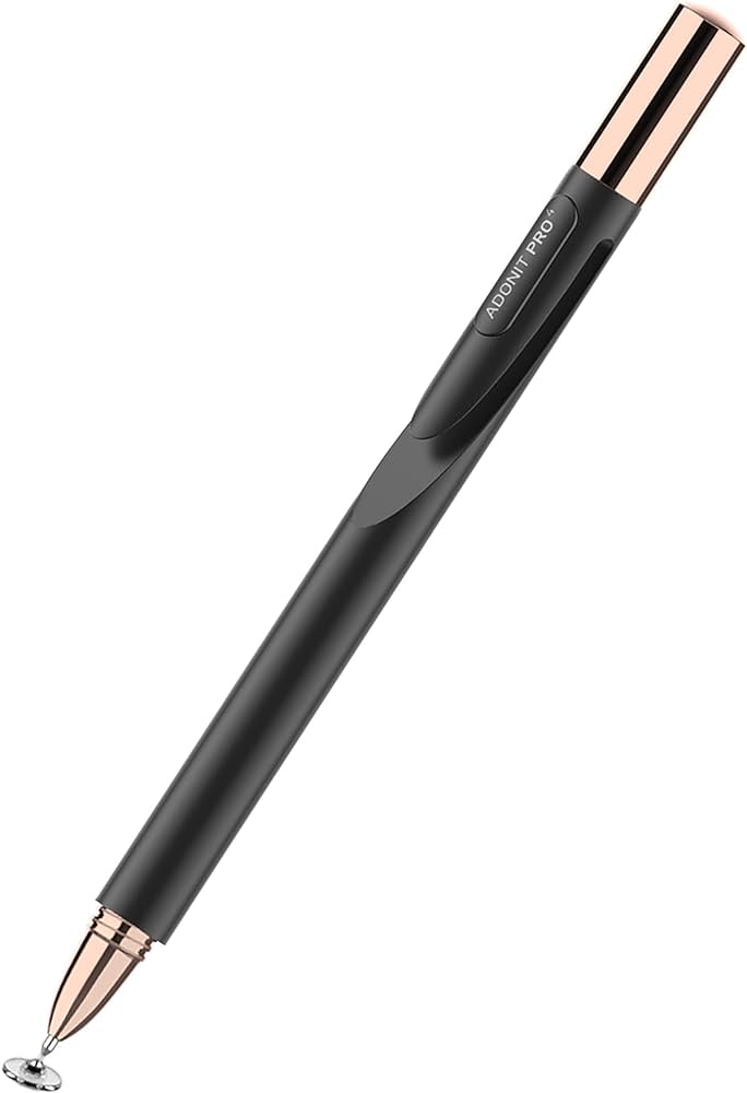 Adonit Jot Pro 4 Luxury, High-Precision Disc Stylus for iPad/iPhone 11/Pro Max/XS Max/XS/XR/X/8/Plus, Samsung, Kindle, Windows, Tablets and All Touchscreens - Black