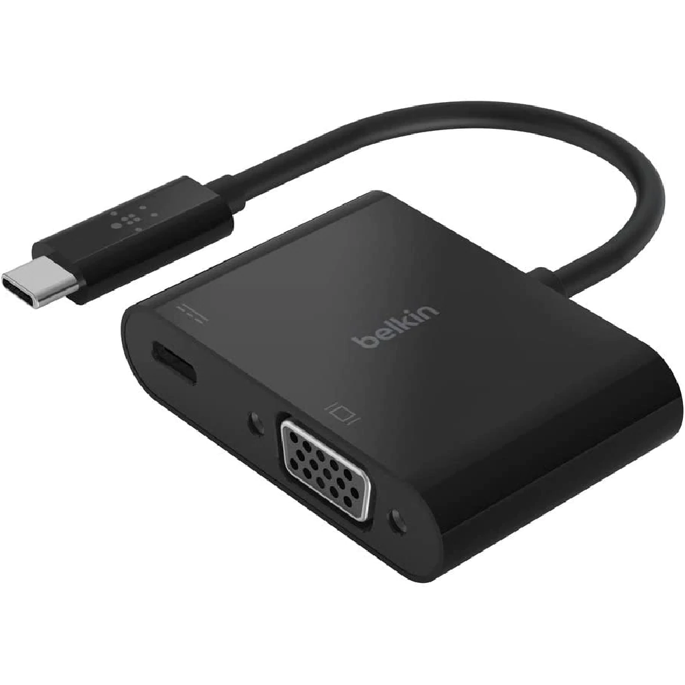 موصل طاقة USB-C إلى VGA من بليكن 60 وات - أسود