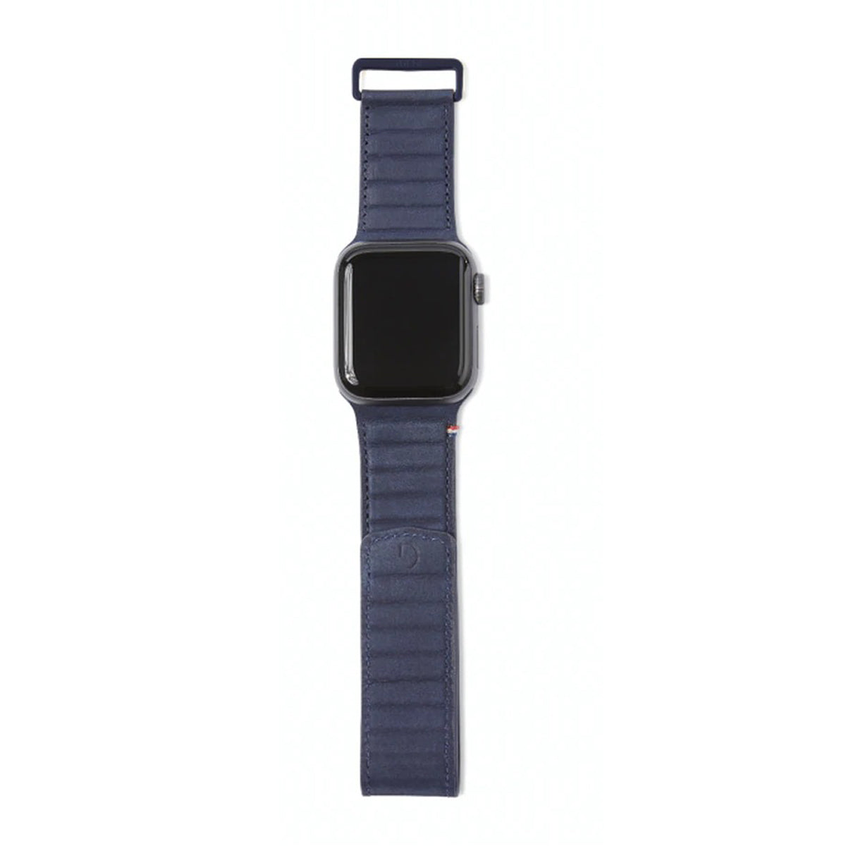 DECODED Leather Magnetic Traction Strap Navy for Apple Watch 40MM / 38MM - Black