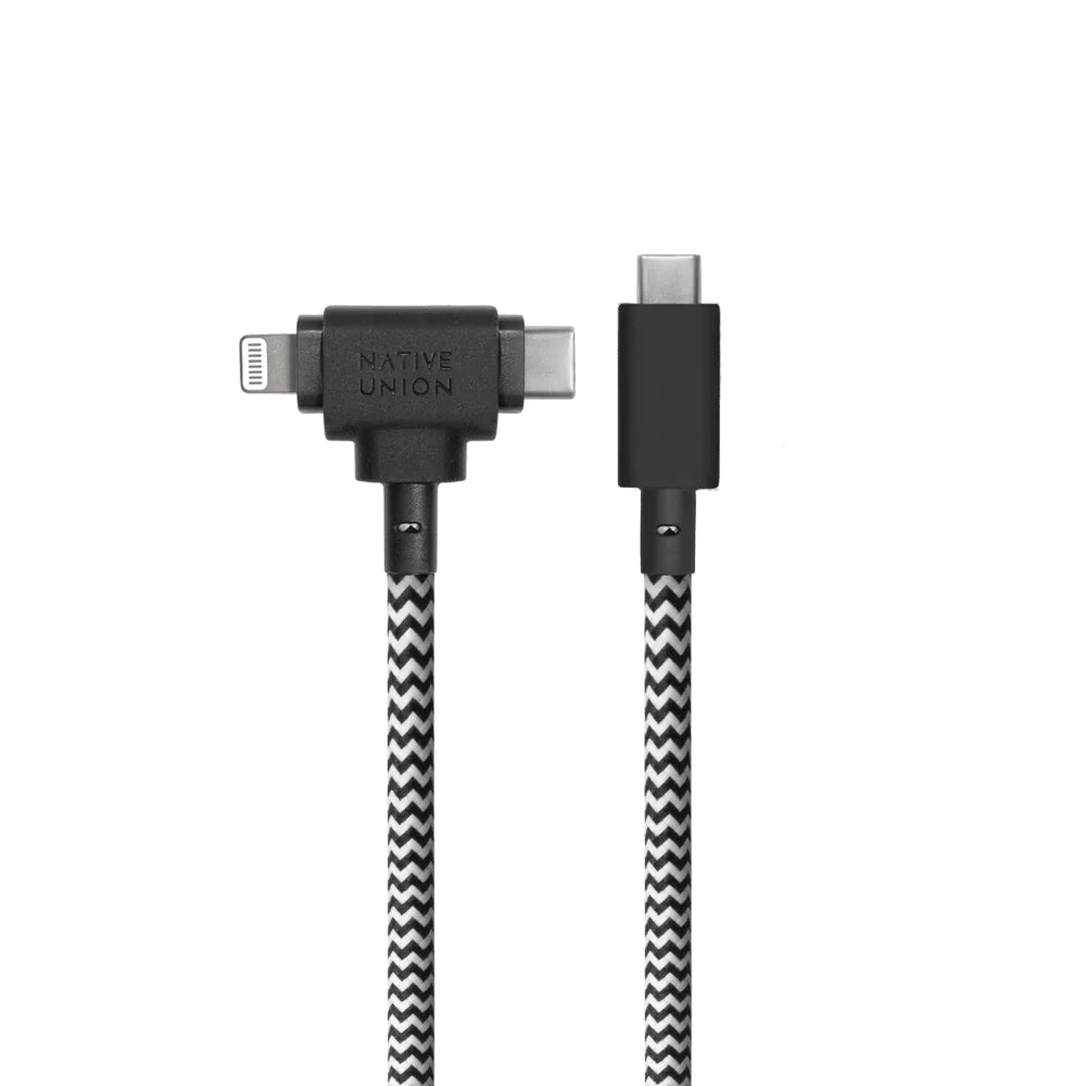 كابل نيتف يونيون حزام USB-C إلى لايتنينج 1.2 متر - زيبرا