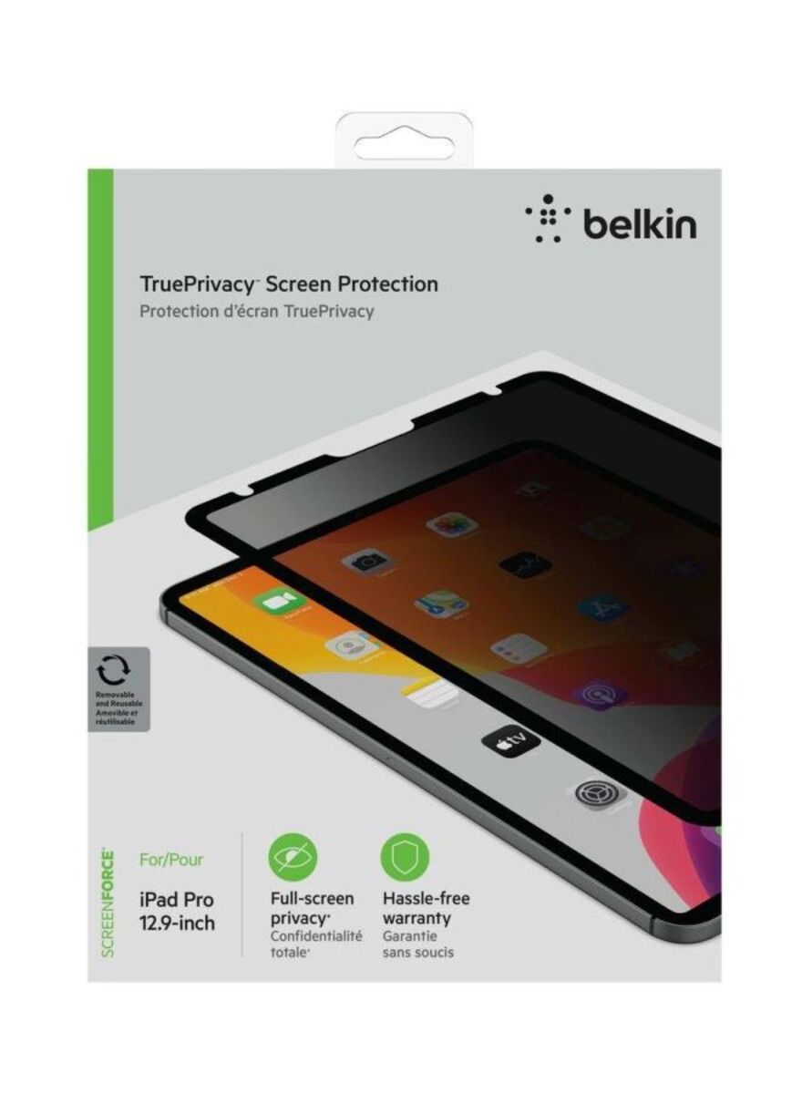 Belkin ScreenForce True Privacy Screen Protection for iPad Pro 12.9 (3rd/4th Gen)