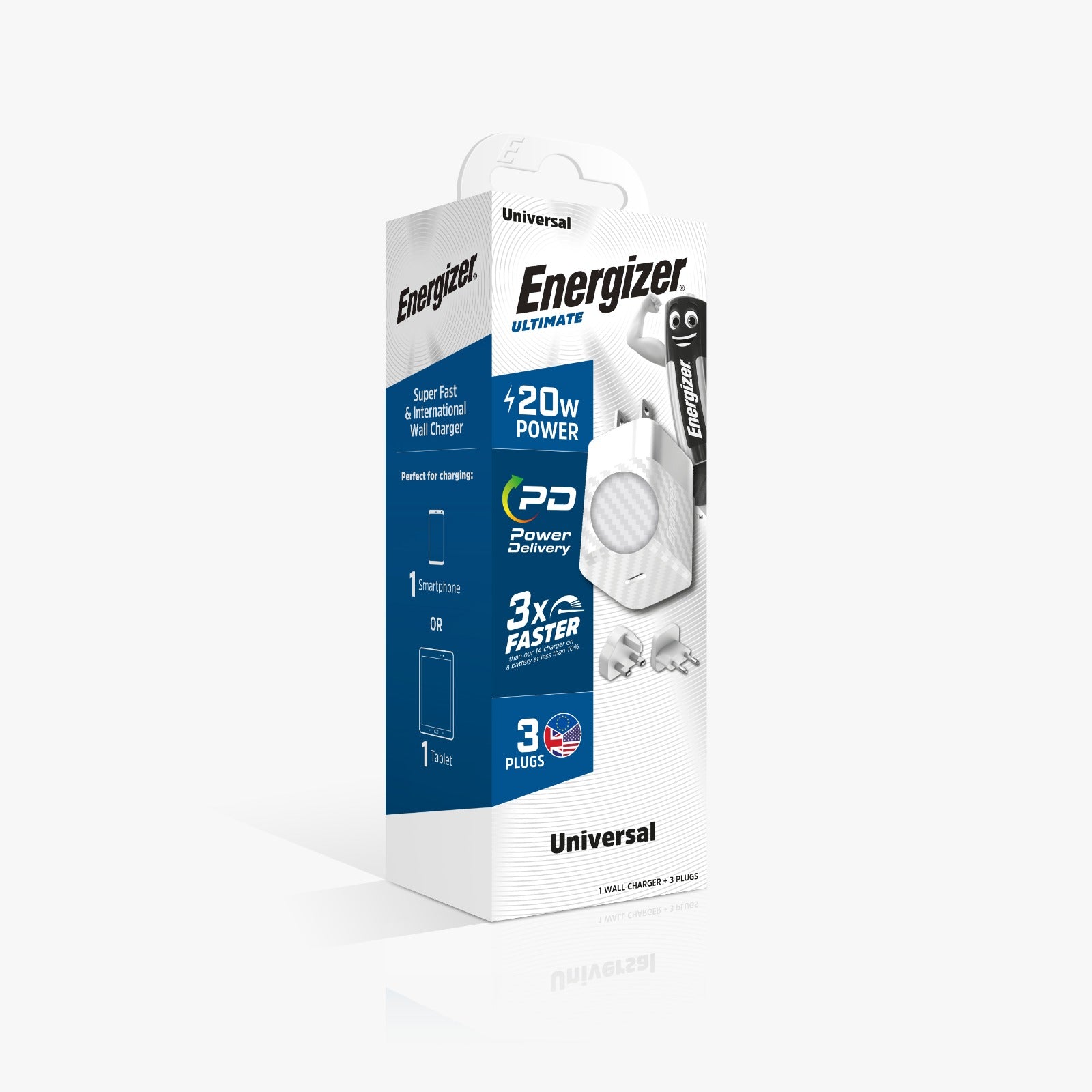 Energizer Wall Charger 20W Multi Plug - Silver