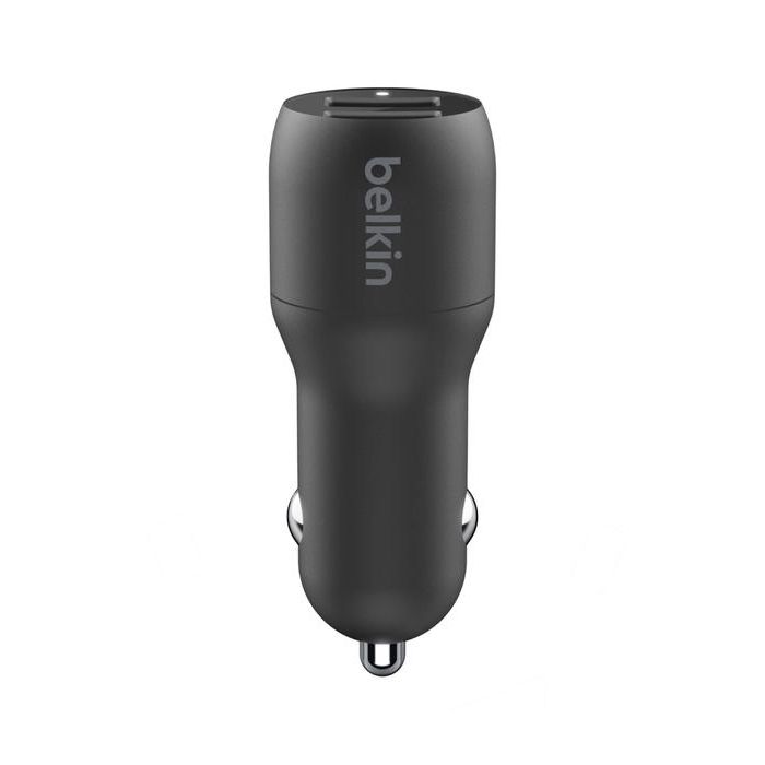 Belkin Boost Charge Dual USB-A Port Car Charger 24W - Black