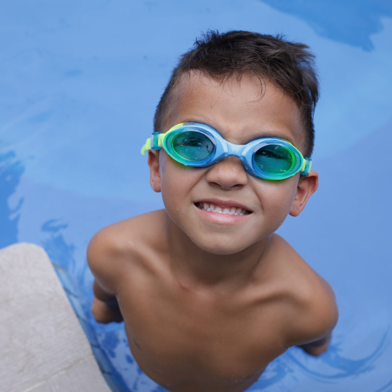 Junior Mirror Swimming Goggles Blue/Yellow