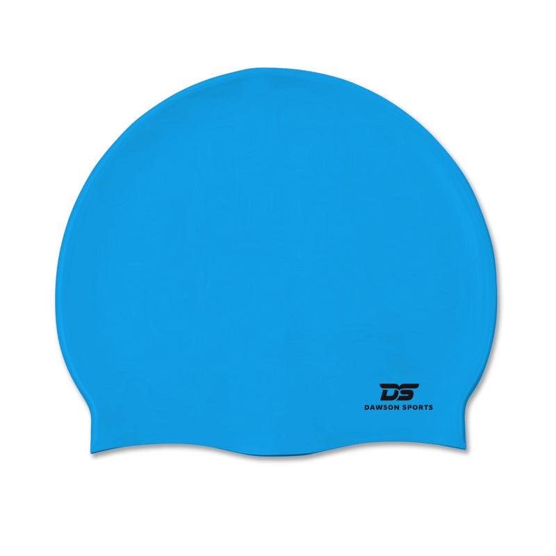 Junior Silicone Swimming Cap Light Blue