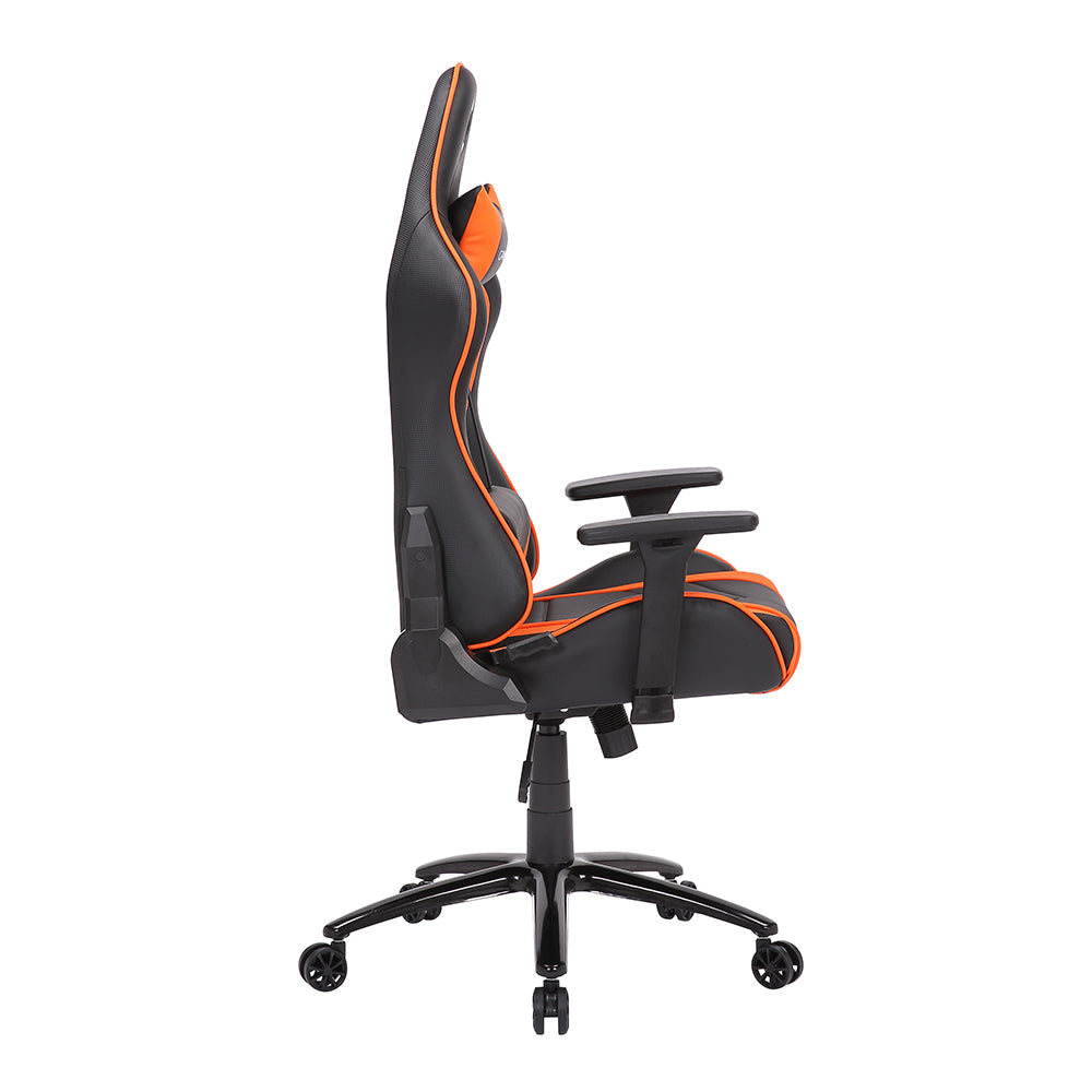 Game On Gaming Chair - Black/Orange, 3D, Backrest, Head Pillow, Lumbar