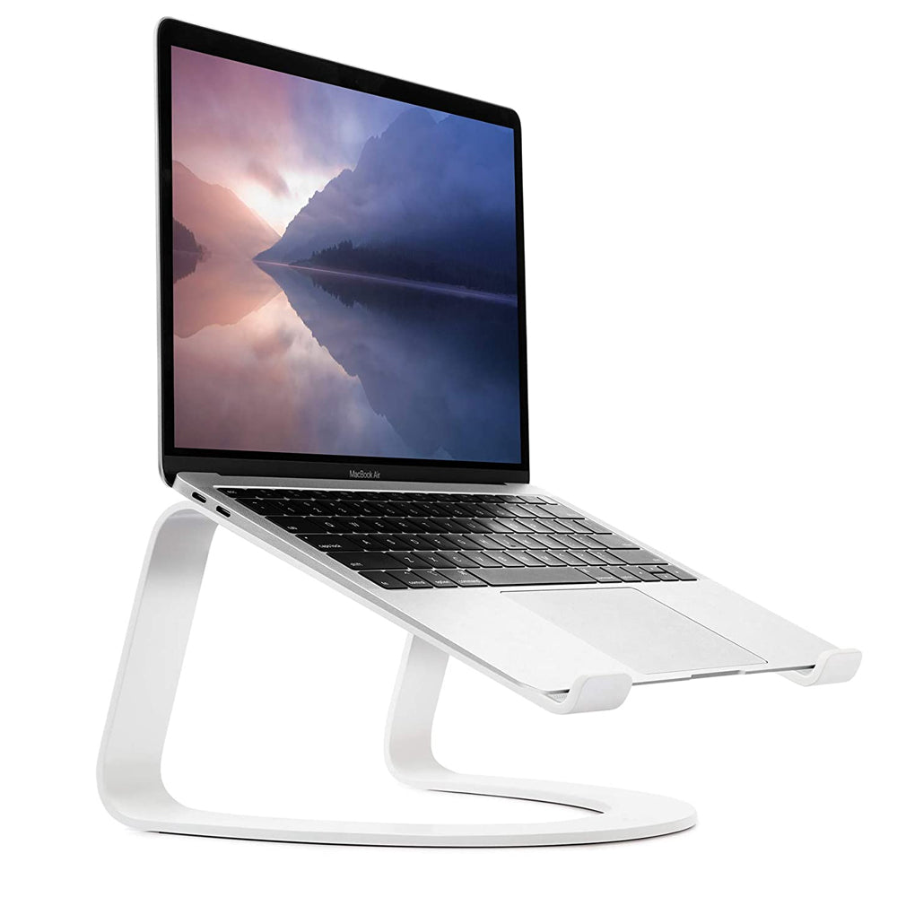 Twelve South Curve for MacBooks and Laptops, Ergonomic Desktop Cooling Stand for Home or Office - White (special edition)