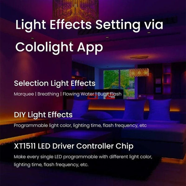 Cololight LED Strip Plus Lights 60 LED, 16 Million Colors, 5050 SMD LEDs with Smart WiFi, App Control, Easy Install, Works with Alexa, HomeKit & Google - 2 Meter