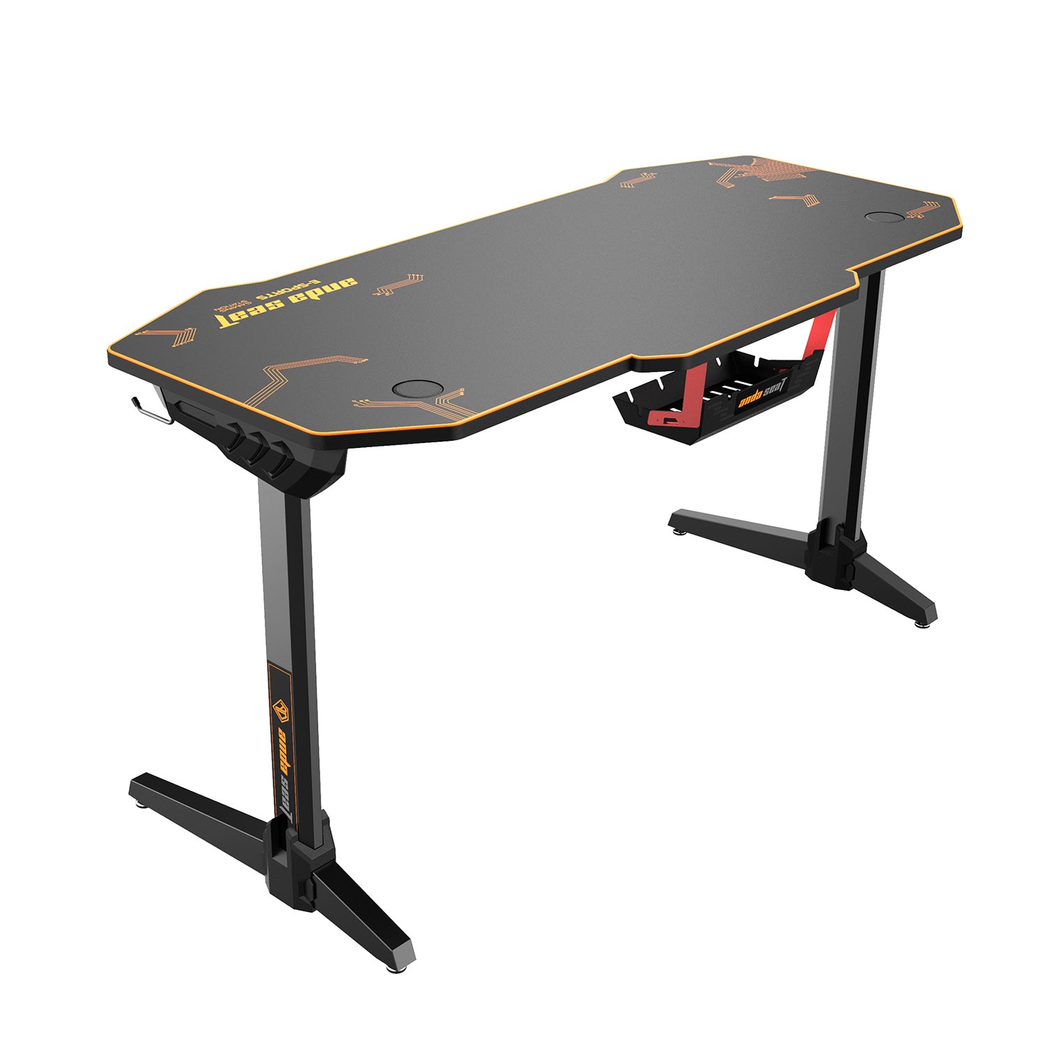 Anda Seat Eagle 2 Gaming Desk (Dimension: 140x60 CM) - Black