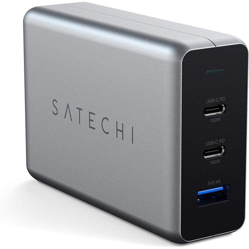 Satechi 100W USB-C PD Compact GaN Charger Powerful GaN Compatible MacBook Pro , MacBook Air M1, 2021 iPad Pro, iPhone 12 Pro Max/12 Pro/12 Mini/12