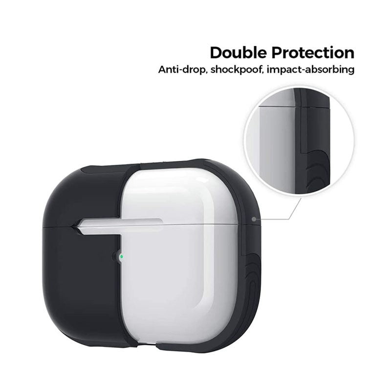 Tomtoc Smart Cover, Case For Airpods Pro With Keychain - Black