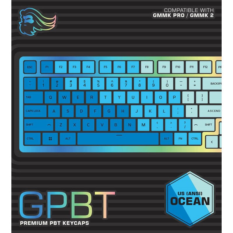 Glorious PBT Caribbean Ocean Key Caps For Mechanical Gaming Keyboards