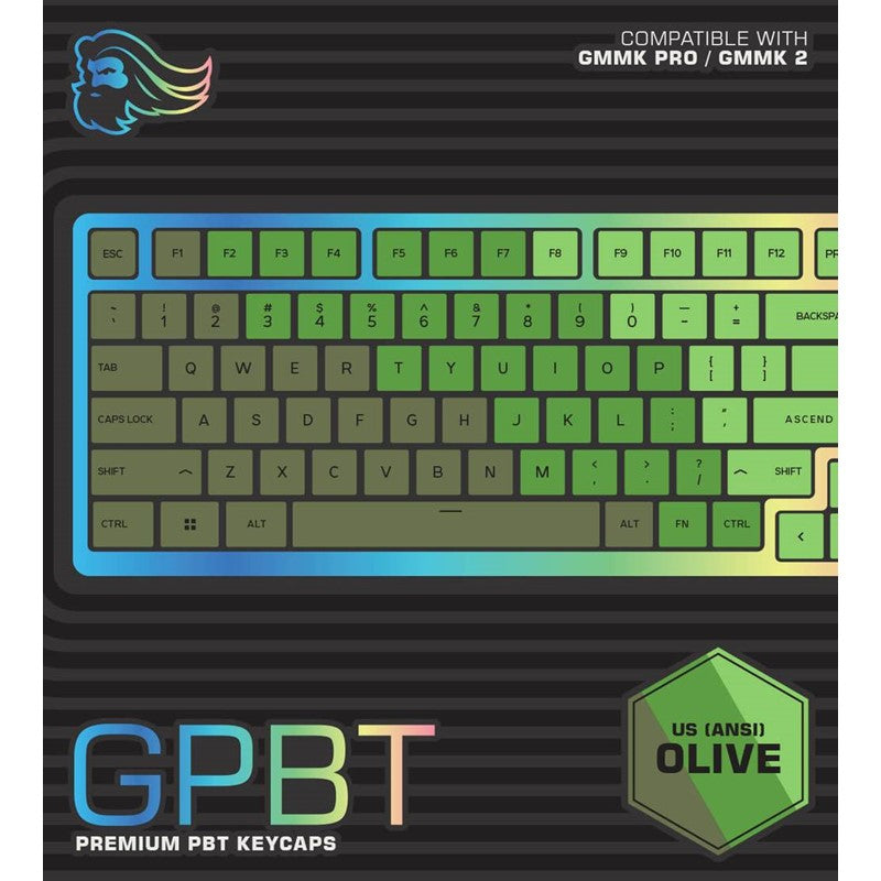 Glorious PBT Olive Key Caps For Mechanical Gaming Keyboards