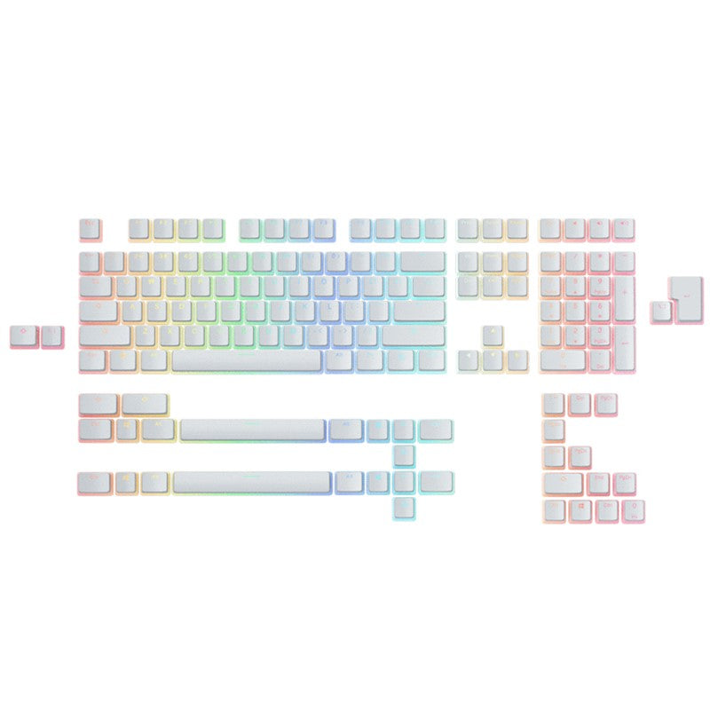 Glorious Aura Keycaps v2 - White For Mechanical Gaming Keyboard
