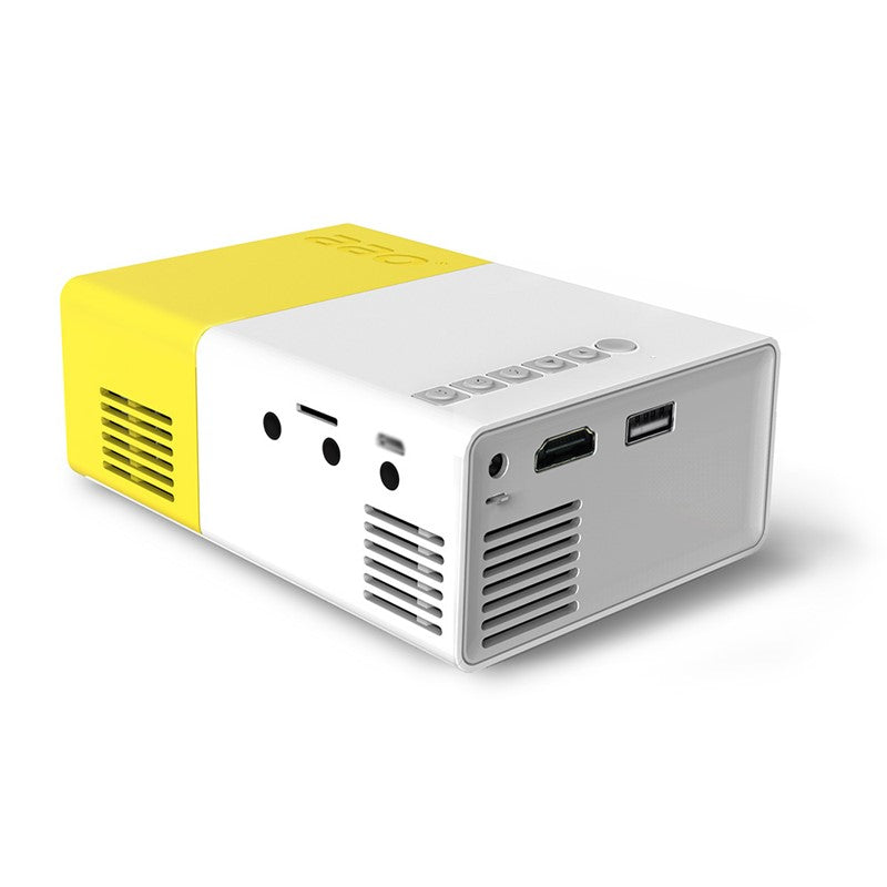 Gadgeton Mini Portable Projector, Home Theatre, YG-300, Video Beamer - Yellow / White