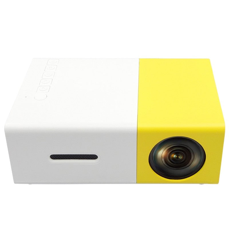 Gadgeton Mini Portable Projector, Home Theatre, YG-300, Video Beamer - Yellow / White