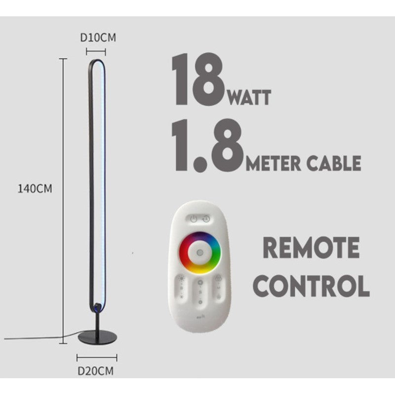 LED Curved Corner DUO RGB Floor Light, Lamp with Remote & App Control