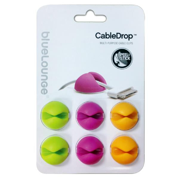 BlueLounge CableDrop ,6 Packs - Bright