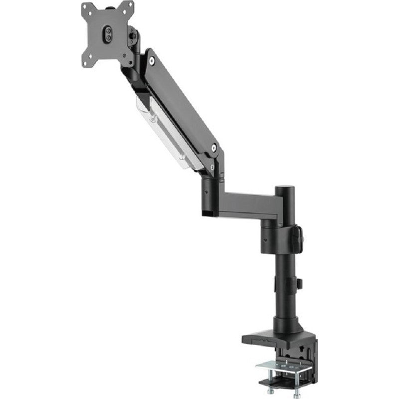 GAMEON GO-2083 Pole-Mounted Aluminum Heavy-Duty Gas Spring Single Monitor Arm, Stand And Mount For Gaming And Office Use, 17