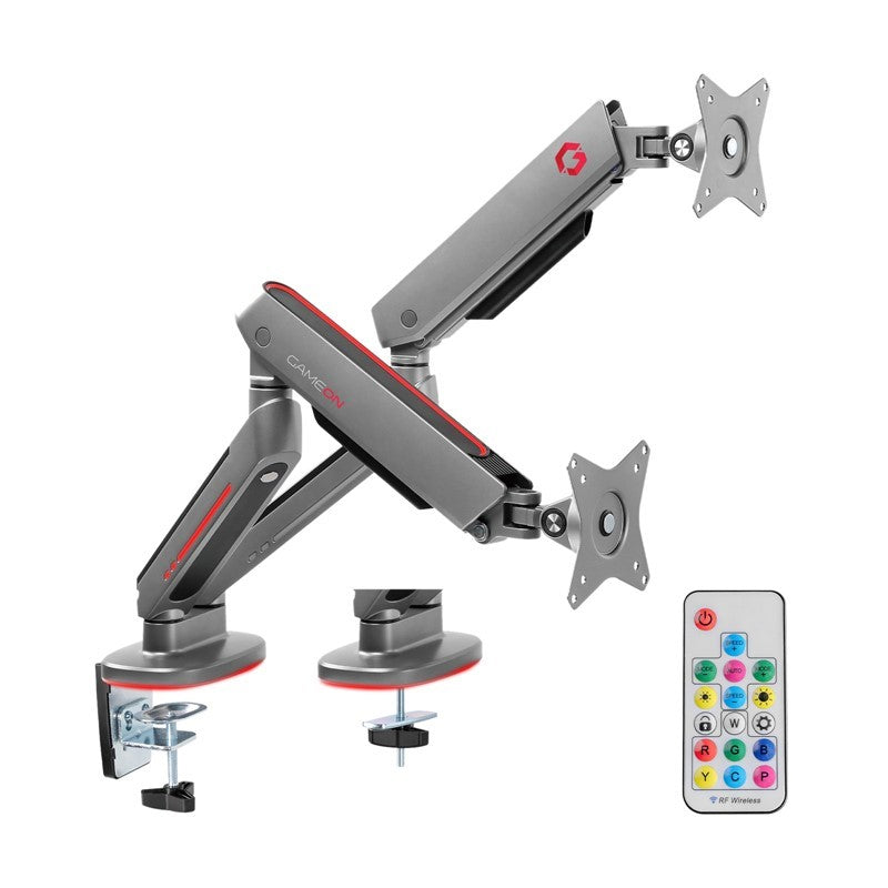 GAMEON GO-2151 PRO V2 Dual Monitor Arm, Stand And Mount For Gaming And Office Use, 17