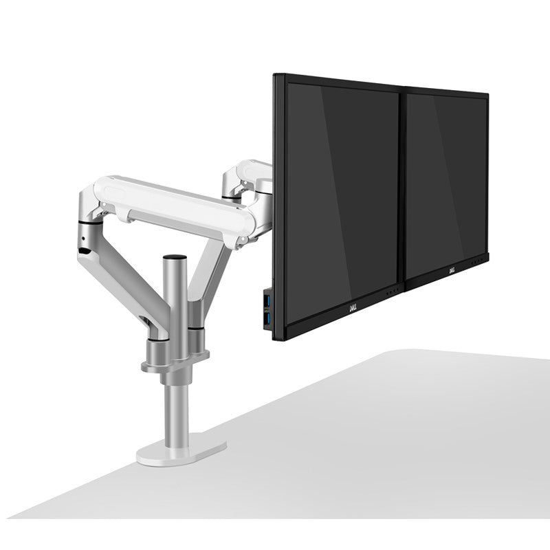 أبريجو, ذراع مزدوج من الألمونيوم للشاشات لمقاس 32 بوصة وزن 8 كجم - فضي