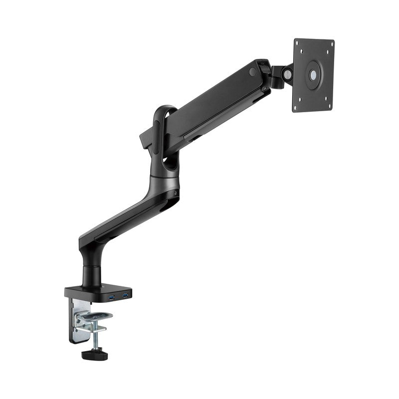 GAMEON Premium Aluminum Spring-Assisted Single Monitor Arm, Stand And Mount For Gaming And Office Use, 17