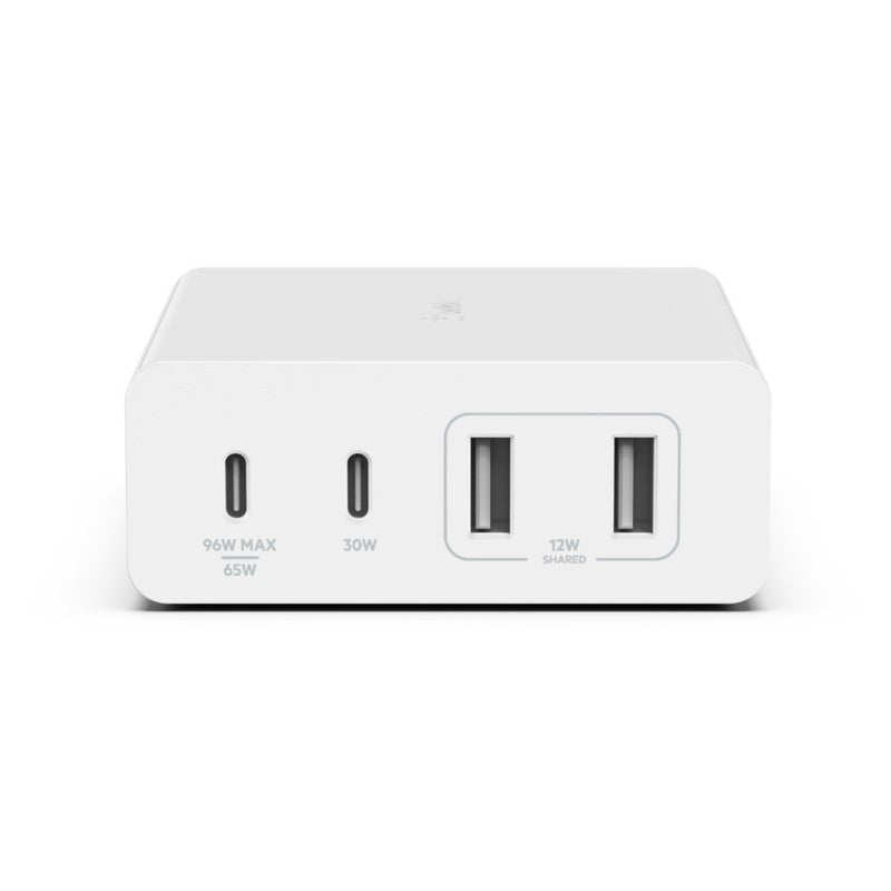 Belkin Charger Gan 108W USBC 4Port (2 USBC / 2 USBA) 2M Cord White