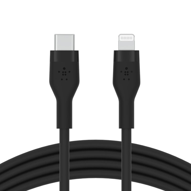 Belkin Soft Silicone Lightning To Type-C Cable, 1 Meter, Black