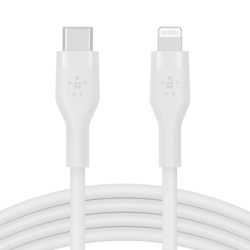Belkin Soft Silicone Lightning To Type-C Cable, 1 Meter, White