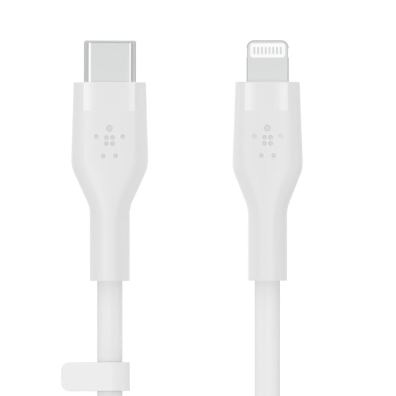 Belkin Soft Silicone Lightning To Type-C Cable, 1 Meter, White