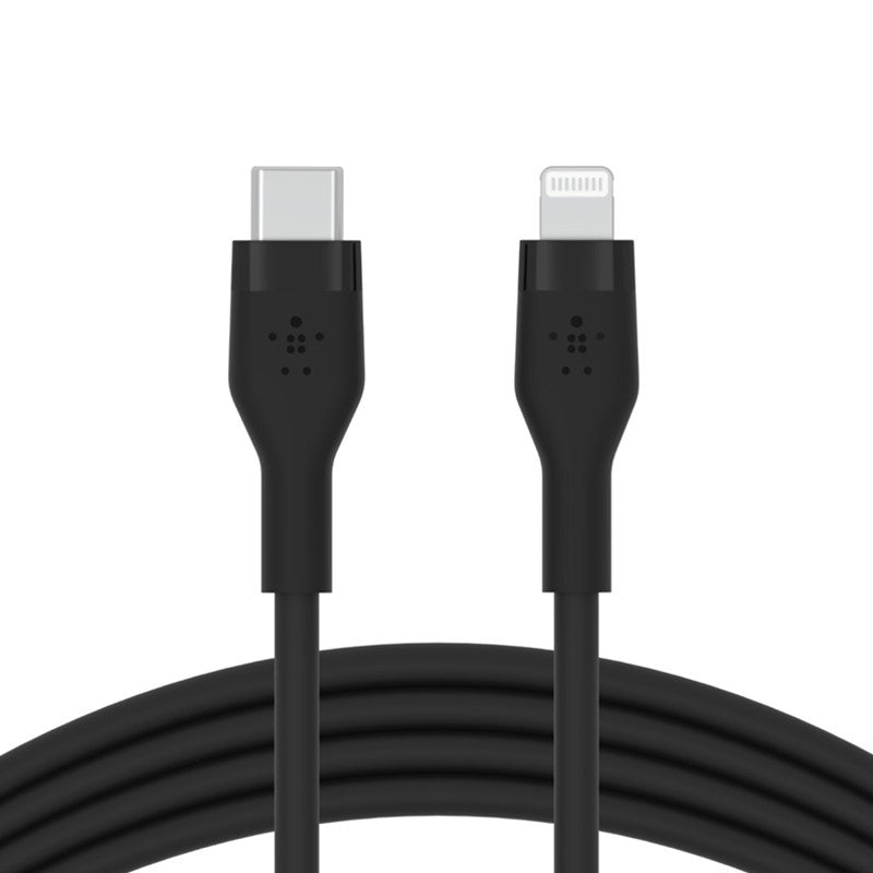 Belkin Soft Silicone Lightning To Type-C Cable, 3 Meter, Black