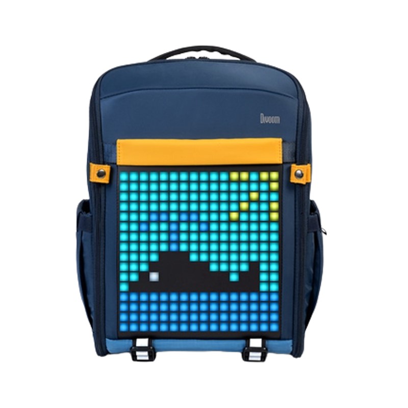 Divoom Pixel Art Backpack-S Youngsters Customizable LED Animation Display Bag With App Control - Dark Blue