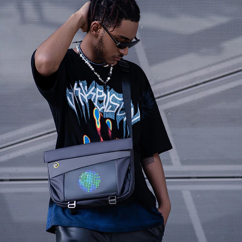 Divoom Pixel Sling Bag-V With LED Customizable Animation Screen And App Control - Black
