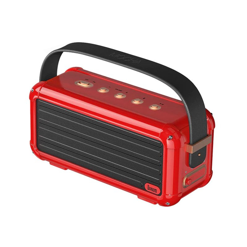 Divoom Mocha Retro Portable Bluetooth 5.0 Speaker With 40W Stereo Sound & 25-Hour Playtime - Red