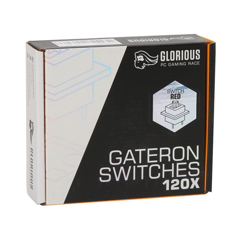 Glorious Gateron Red Mechanical Keyboard Switches (120 pack) - Red