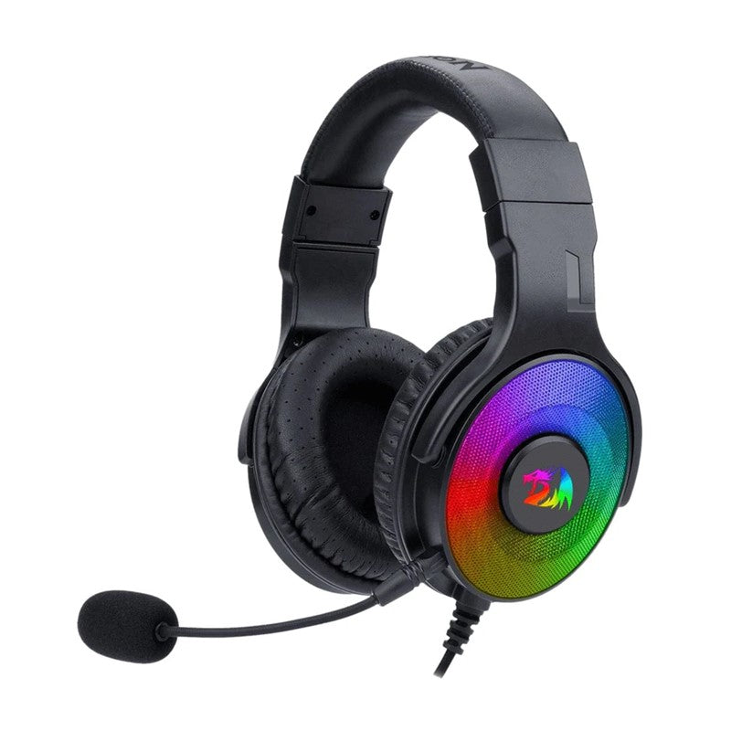 Redragon H350 Pandora RGB Wired Gaming Headset, Dynamic RGB Backlight - Stereo Surround-Sound - 50MM Drivers - Detachable Microphone, Over-Ear Headphones Works for PC/PS4/XBOX One/NS