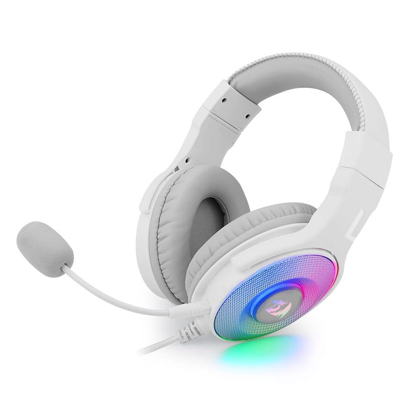 Redragon Pandora White, Virtual 7.1 RGB Gaming headset with Adapter