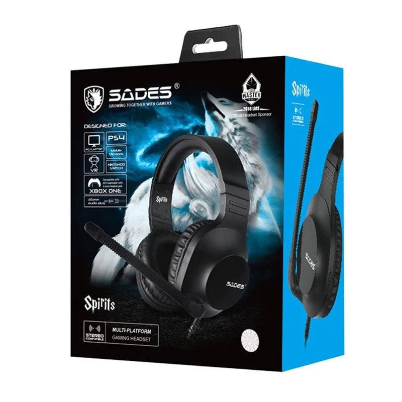 Sades Gaming Headset-Spirits (SA-721) - Black