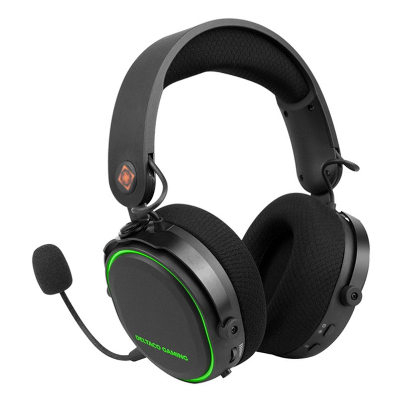 Deltaco Gaming DH420 Wireless gaming headset, RGB, USB-C, Black