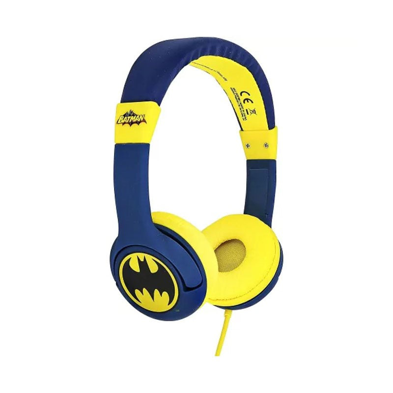 OTL Technologies Kids Headphones Batman Bat Signal Wired Headphones for Children Aged 3 to 7 Years, Blue