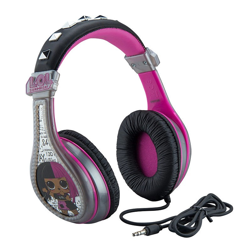 KidDesign LOL Surprise Wireless Headphones, Pink/Black