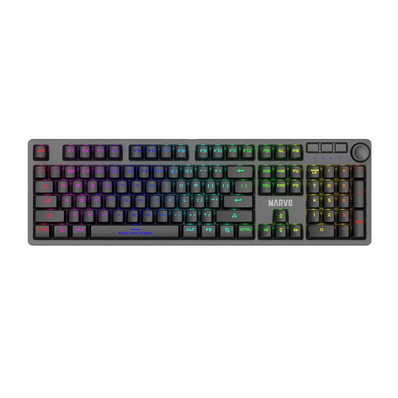MARVO KG954 EN-B Wired Mechanical Gaming Keyboard with Detachable USB Type-C Cable - Black