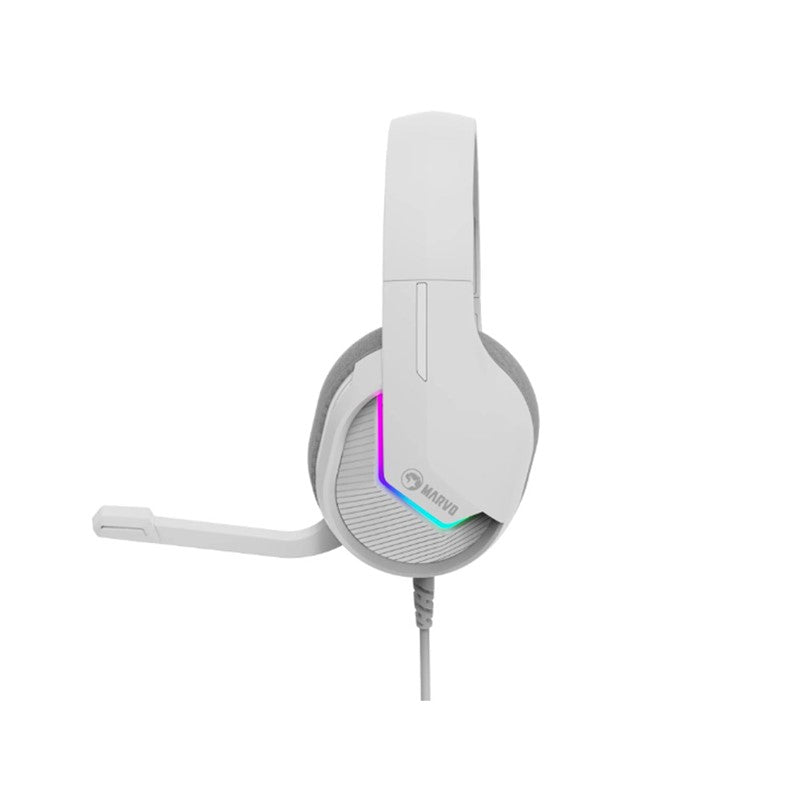 MARVO H8618 WH Wired RGB Gaming Headset - White