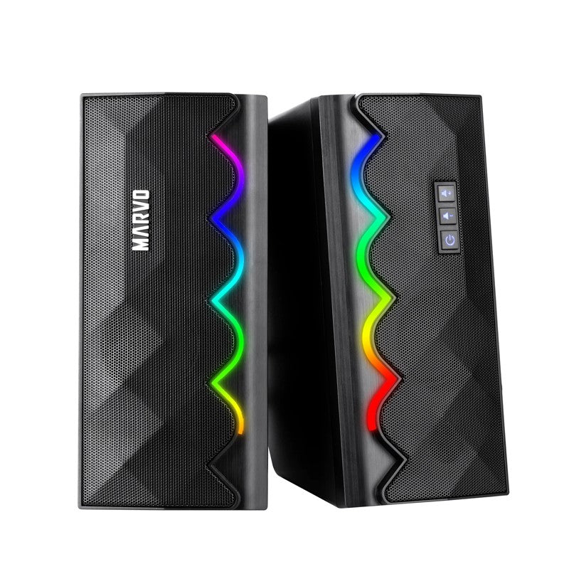 MARVO SG-269 Wired & Wireless Mode RGB PC Gaming Speaker - Black