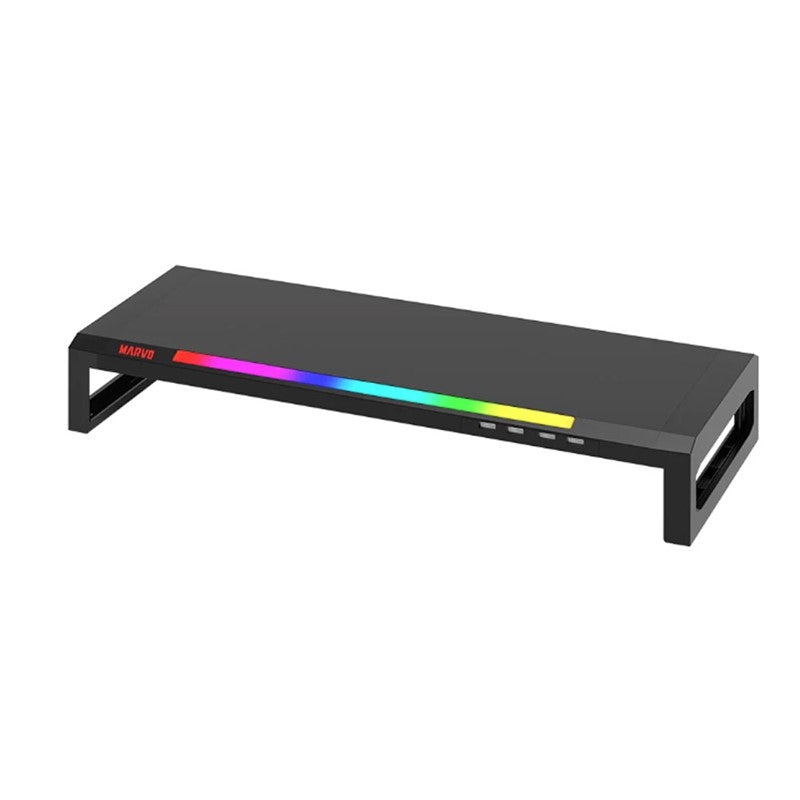 MARVO DZ-01 4 USB Ports, Touch Control Backlight RGB Computer Monitor Stand - Black