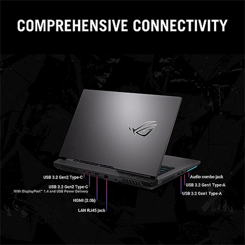 أحدث كمبيوتر محمول للألعاب اسوس روج ستريكس G17 لعام 2022، شاشة 17.3 بوصة FHD 360 هرتز، AMD Ryzen 7 6800H 16 جيجابايت 2 تيرابايت SSD NVIDIA GeForce RTX 3060 6 جيجابايت رسومات RGB بإضاءة خلفية ومفتاح انجليزي-عربي WIN11 رمادي
