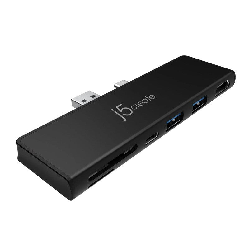 j5create JCD324B Ultradrive Minidock for Surface Pro 7, includes 1x HDMI port and 3x USB ports - Black