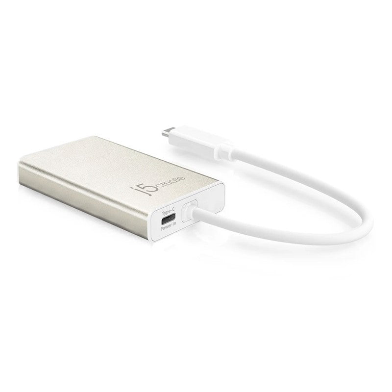 j5create JCA374 USB-C Multi-Adapter, Metallic Champagne